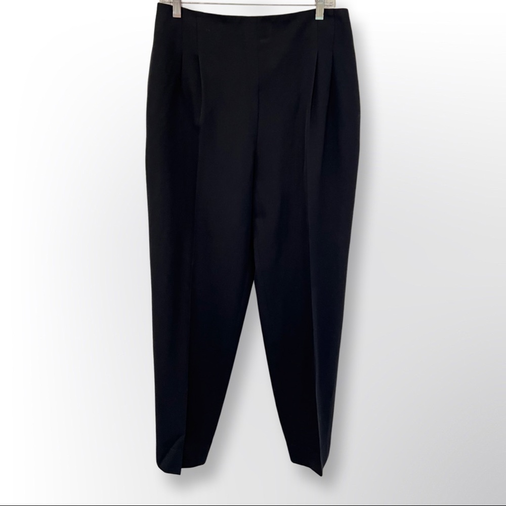 Nina Ricci Black Wool High Waist Front Pleat Pants EU44 ($1200)